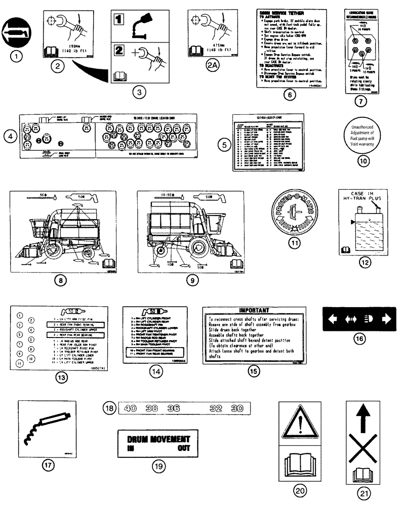 Схема запчастей Case IH 2555 - (09F-23) - DECALS (12) - CHASSIS