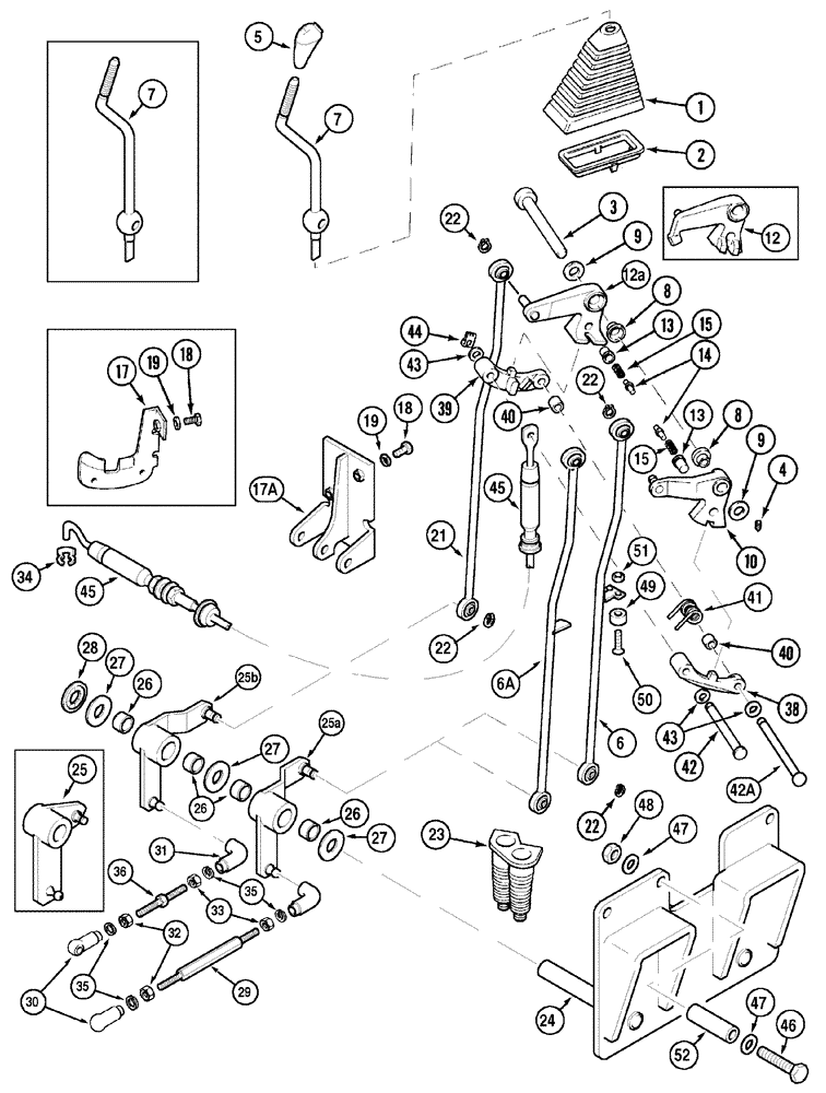 Схема запчастей Case IH MX120 - (06-14) - RANGE SHIFT CONTROLS - SYNCHROMESH (06) - POWER TRAIN