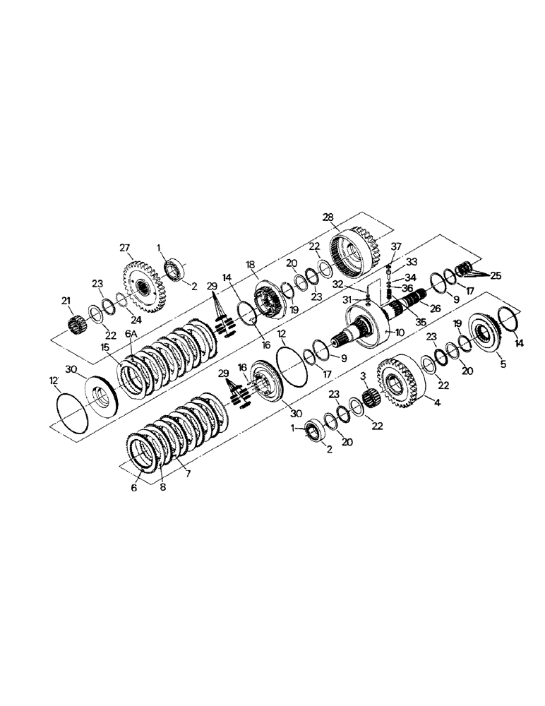 Схема запчастей Case IH KP-1360 - (04-31) - 7" CLUTCH PACK ASSEMBLY, INPUT SHAFT (04) - Drive Train