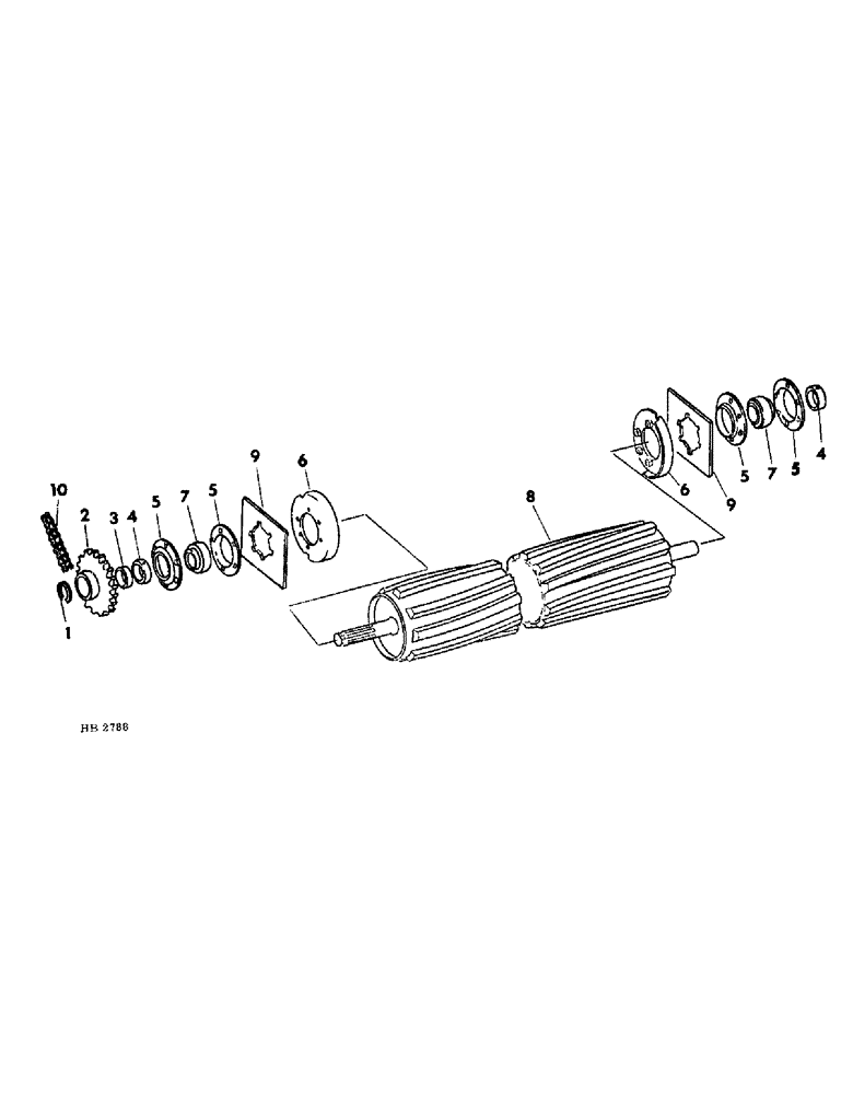 Схема запчастей Case IH 5000 - (17-07) - MOUNTED EQUIPMENT, CONDITIONER LOWER STEEL ROLL, CHASSIS MOUNTED Mounted Equipment