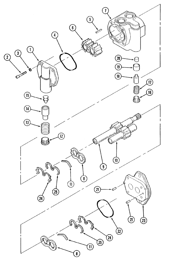 Схема запчастей Case IH STX440 - (08-35) - GEAR PUMP ASSY (08) - HYDRAULICS