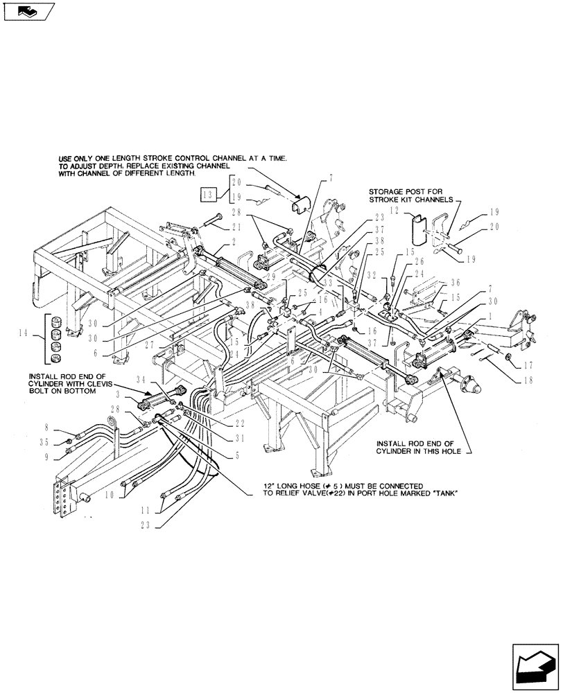 Схема запчастей Case IH TURBO-TIGER - (35.100.01) - HYDRAULIC ASSEMBLY (35) - HYDRAULIC SYSTEMS