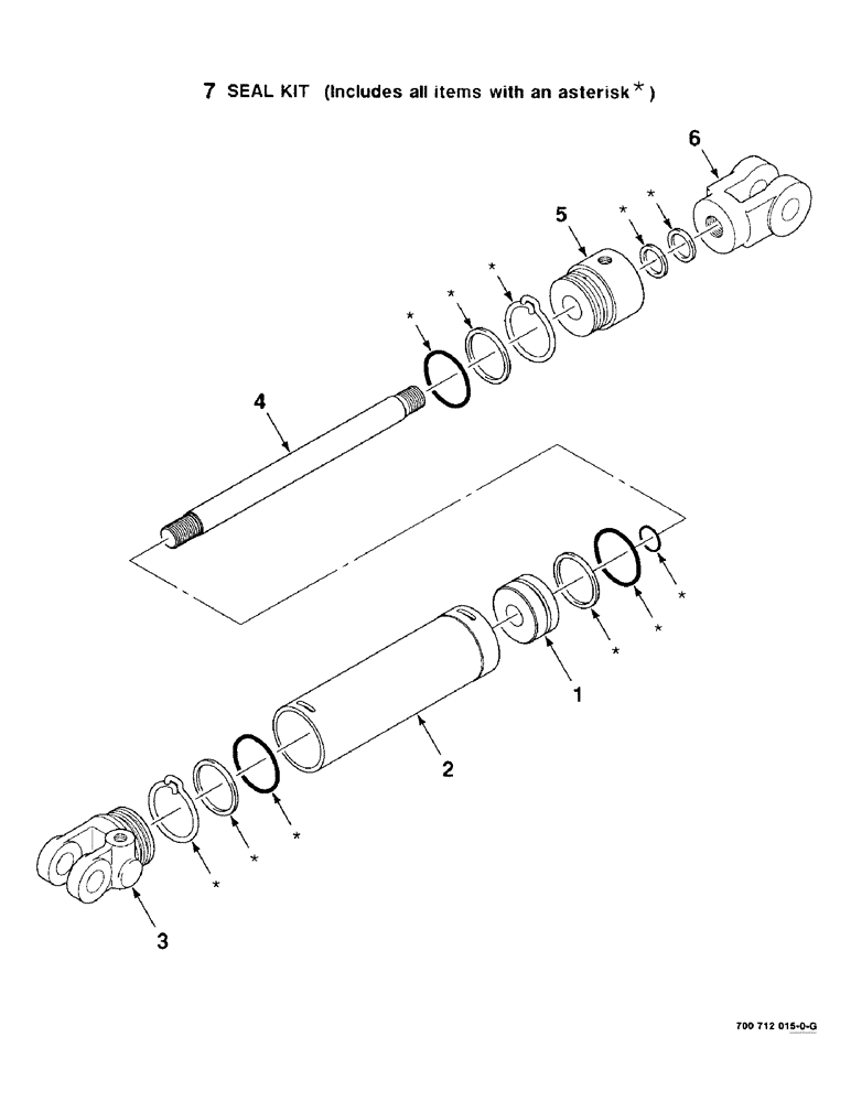 Схема запчастей Case IH 8312 - (8-10) - HYDRAULIC CYLINDER ASSY., HEADER LIFT,RIGHT, 700712015 HYDR. CYL. COMPLETE, 2-3/4" BORE X 8" STROKE (35) - HYDRAULIC SYSTEMS