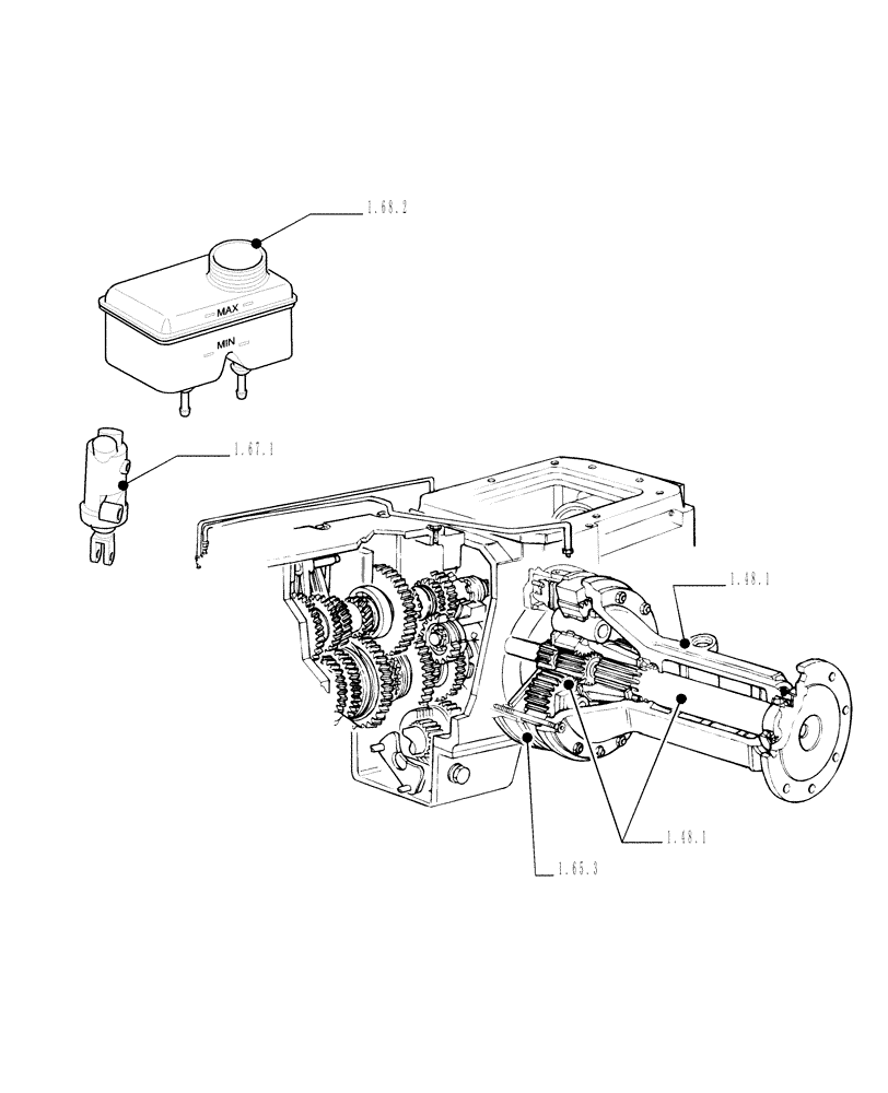 Схема запчастей Case IH JX70 - (SEC. 05) - REAR AXLE (00) - GENERAL