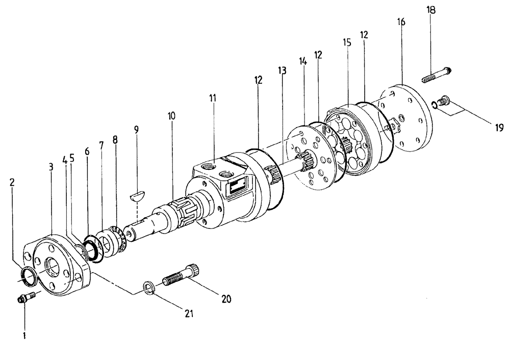 Схема запчастей Case IH 7700 - (B02[18]) - HYDRAULIC MOTOR, EXTRACTOR ROLLER, S CHAR-LYNN 010 Hydraulic Components & Circuits