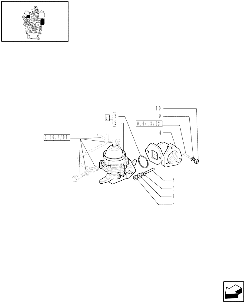 Схема запчастей Case IH JX60 - (0.20.1/01) - (VAR.319-747) TTF ENGINE TIER2 - FUEL PUMP (01) - ENGINE
