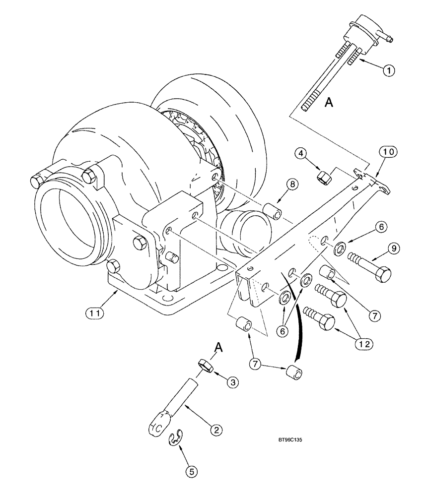 Схема запчастей Case IH SPX3200 - (03-022) - WASTEGATE ACTUATOR (10) - ENGINE