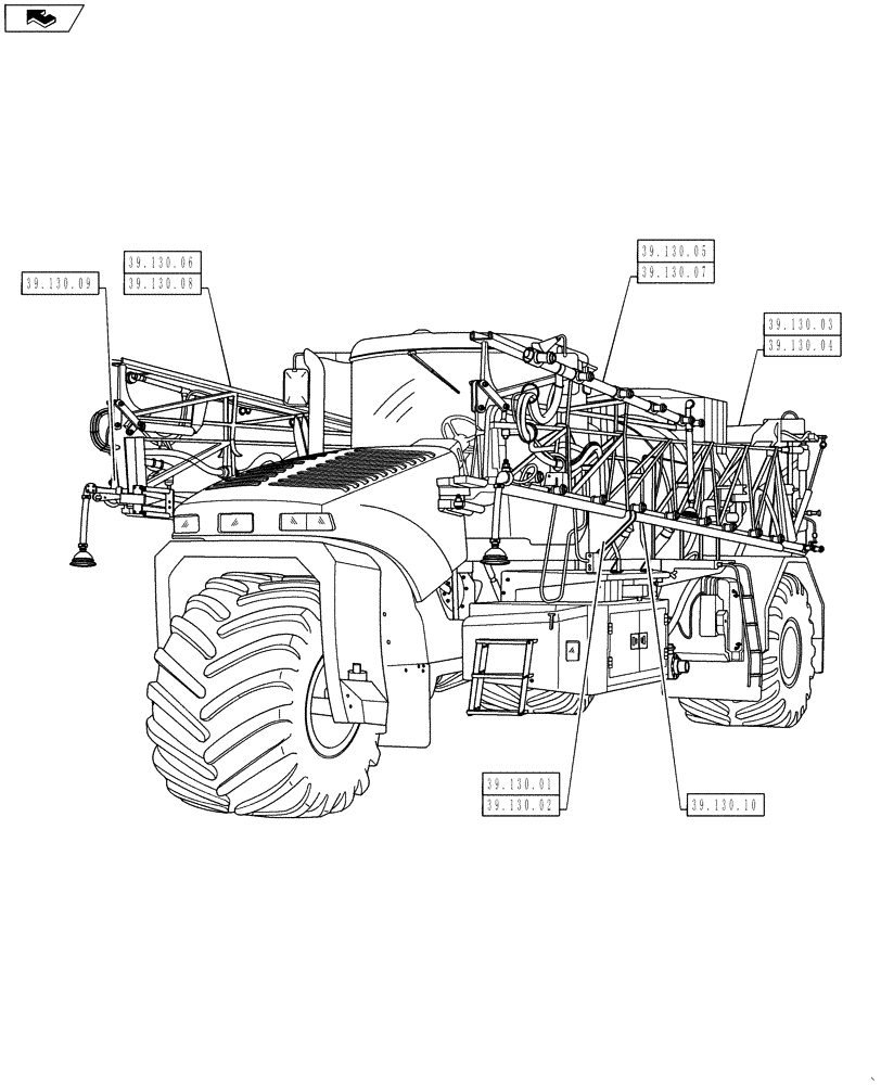 Схема запчастей Case IH 610 - (39.000.00) - SECTION INDEX - FRAMES (39) - FRAMES AND BALLASTING