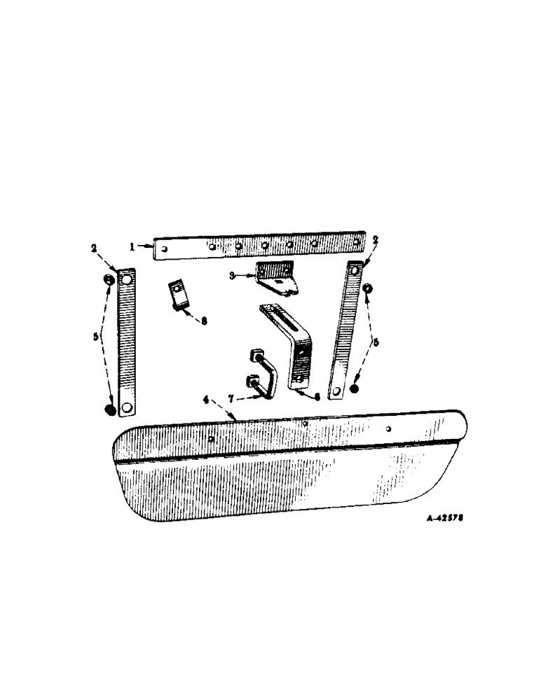 Схема запчастей Case IH 259 - (N-6) - CULTIVATOR SHIELD, FOR SQUARE TOOL BARS 