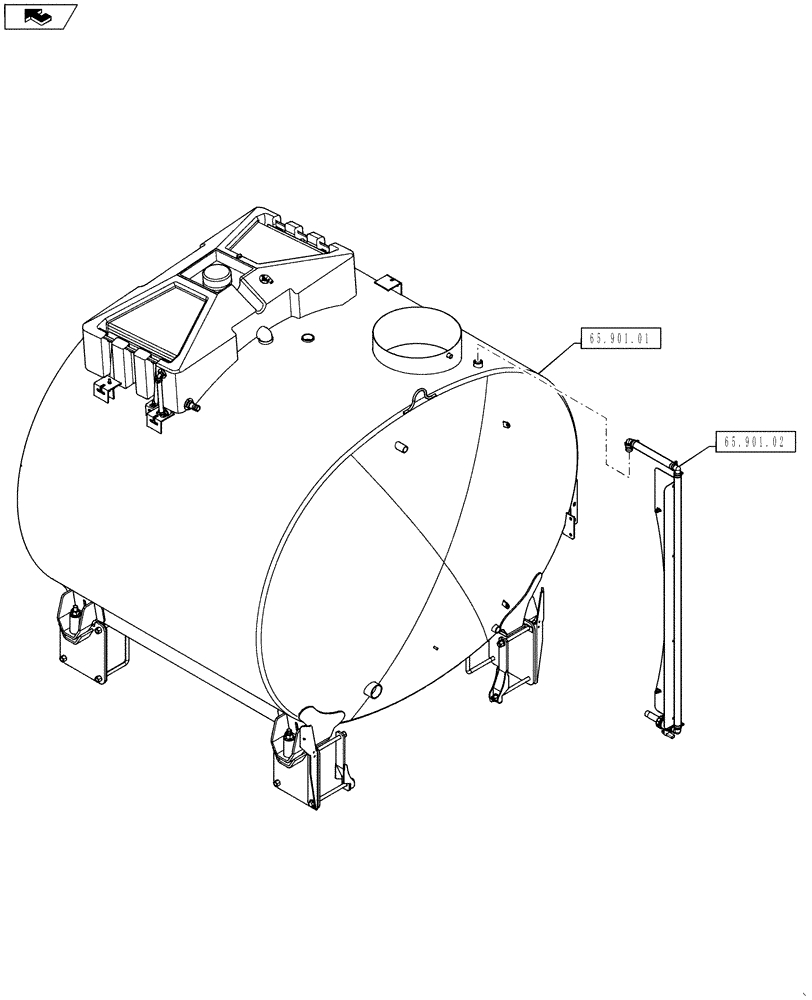 Схема запчастей Case IH 4430 - (65.000.00) - SECTION INDEX - TANKS (65) - TANKS (NOT FUEL TANKS)