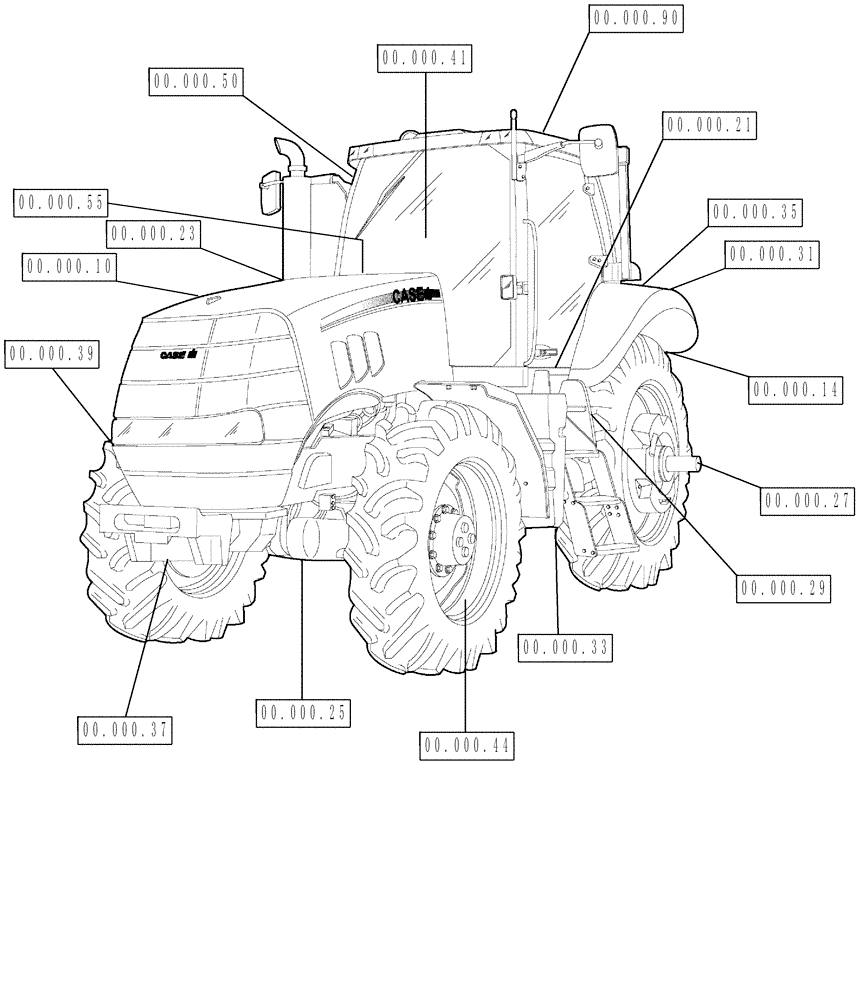 Схема запчастей Case IH MAGNUM 210 - (00.000.00) - PICTORIAL INDEX - MAINTENANCE (00) - GENERAL & PICTORIAL INDEX
