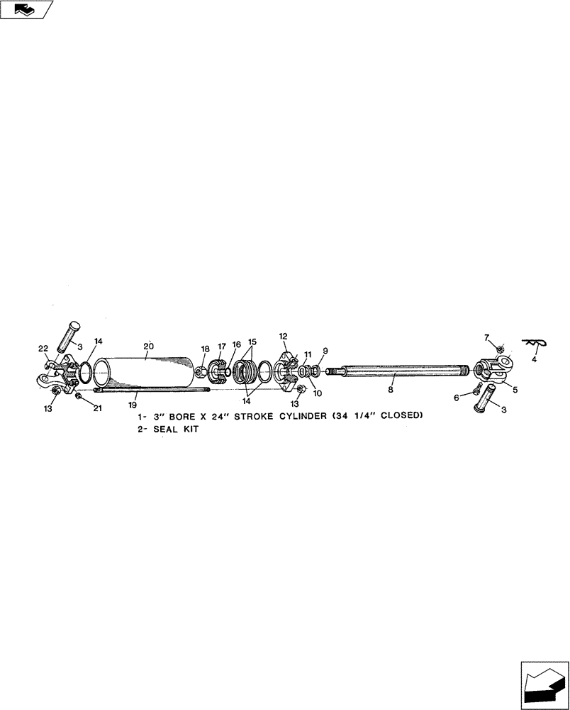 Схема запчастей Case IH CHIZZL CHAMP - (35.100.01) - HYDRAULIC CYLINDER ASSEMBLY (35) - HYDRAULIC SYSTEMS