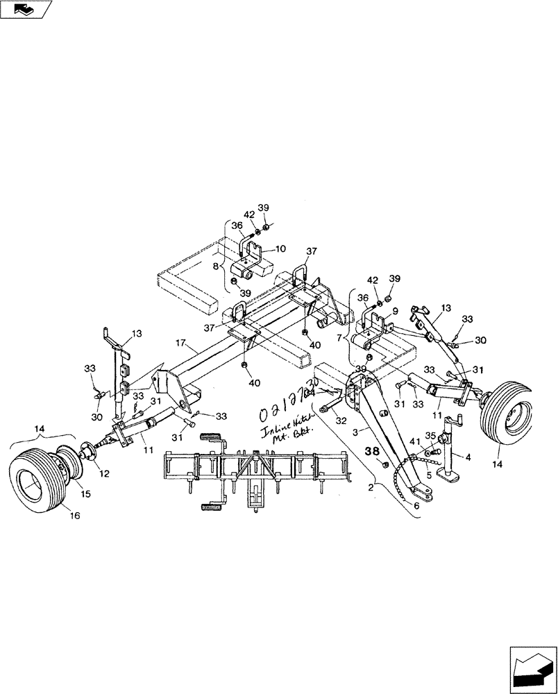 Схема запчастей Case IH 3200 - (75.200.01) - 1-INLINE TRANSPORT ATTACHMENT (75) - SOIL PREPARATION