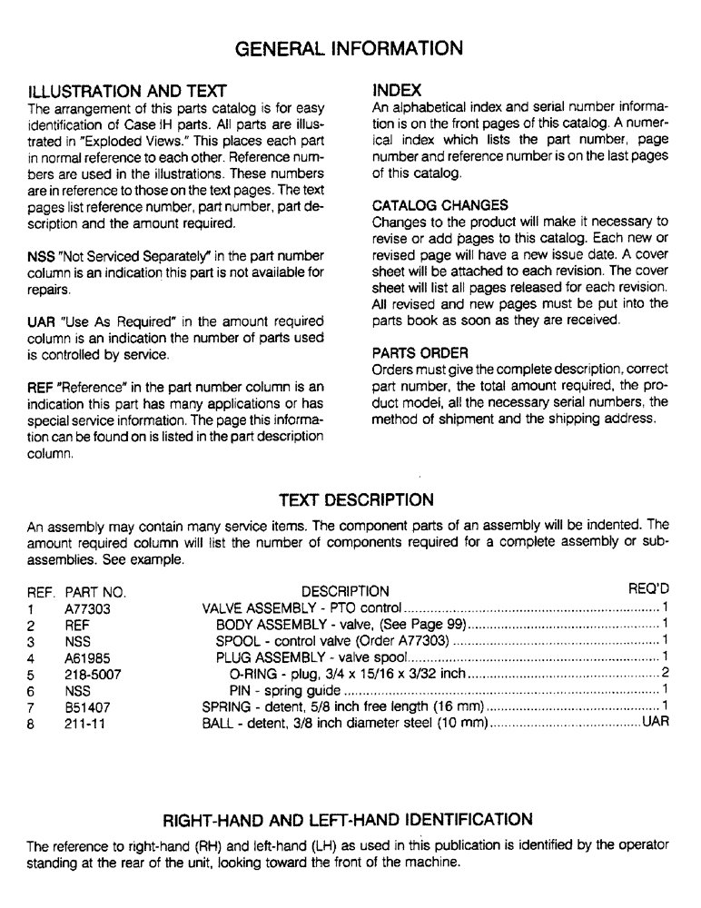 Схема запчастей Case IH 54FMS - (01B) - GENERAL INFORMATION 