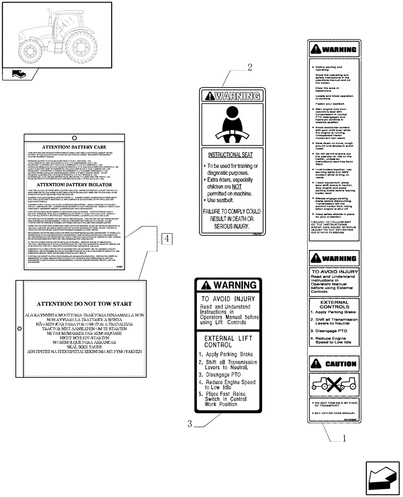 Схема запчастей Case IH PUMA 210 - (1.98.0/02[03]) - (VAR. 007) NORTH AMERICA VERSION - DECALS (13) - DECALS