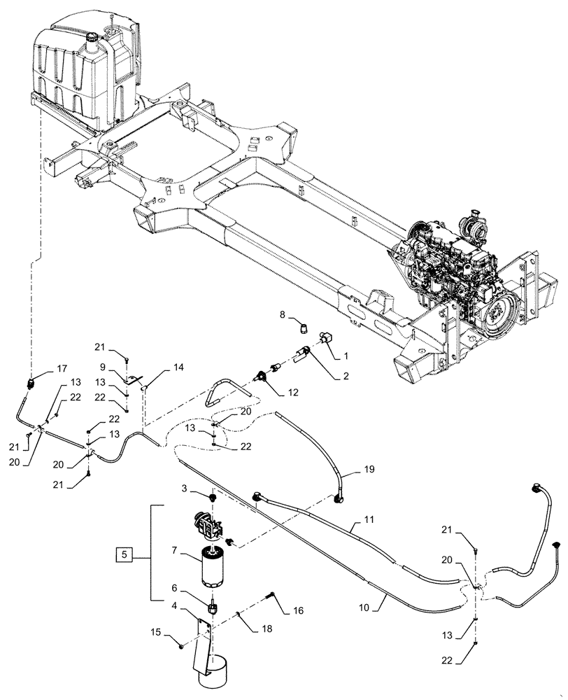 Схема запчастей Case IH 3330 - (10.214.01) - FUEL GROUP, FITTINGS & LINES (10) - ENGINE