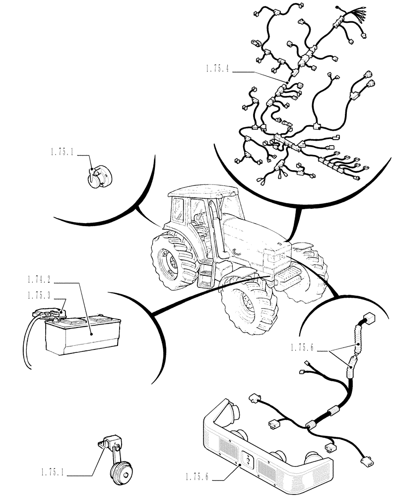 Схема запчастей Case IH MXM155 - (SEC. 06) - ELECTRICAL (00) - GENERAL