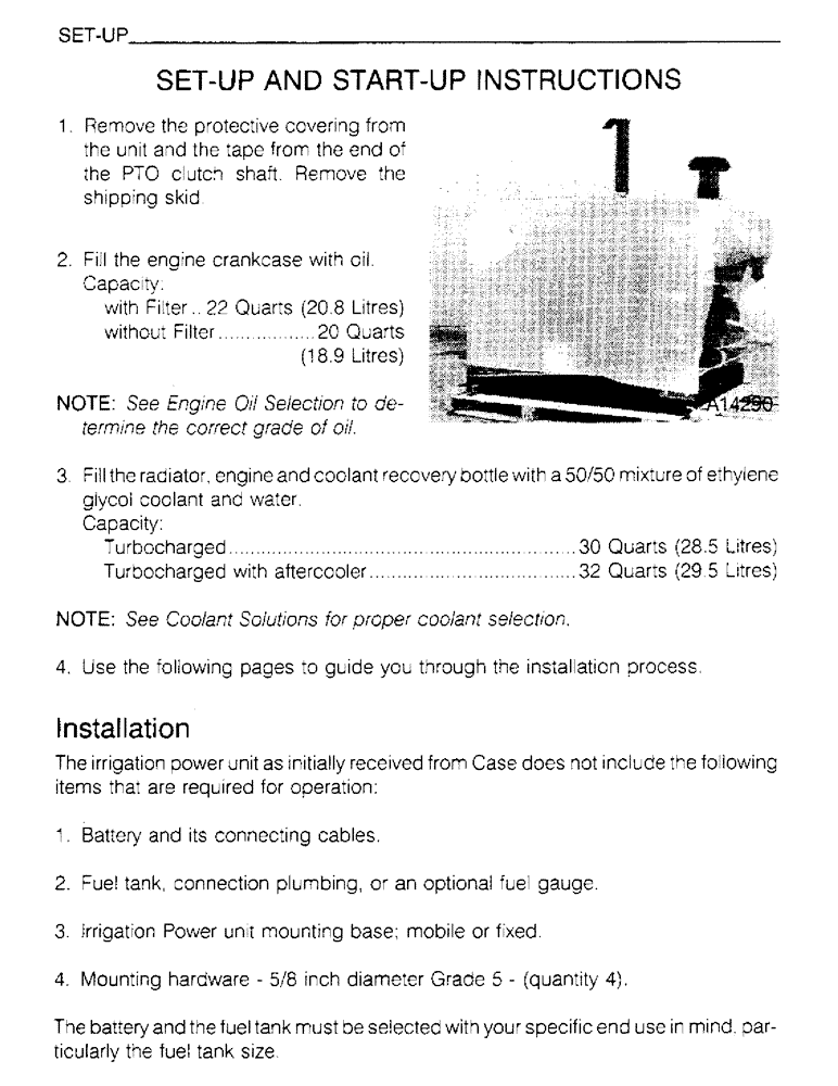Схема запчастей Case IH 6830T - (1-45) - SET-UP, SET-UP AND START-UP INSTRUCTIONS 