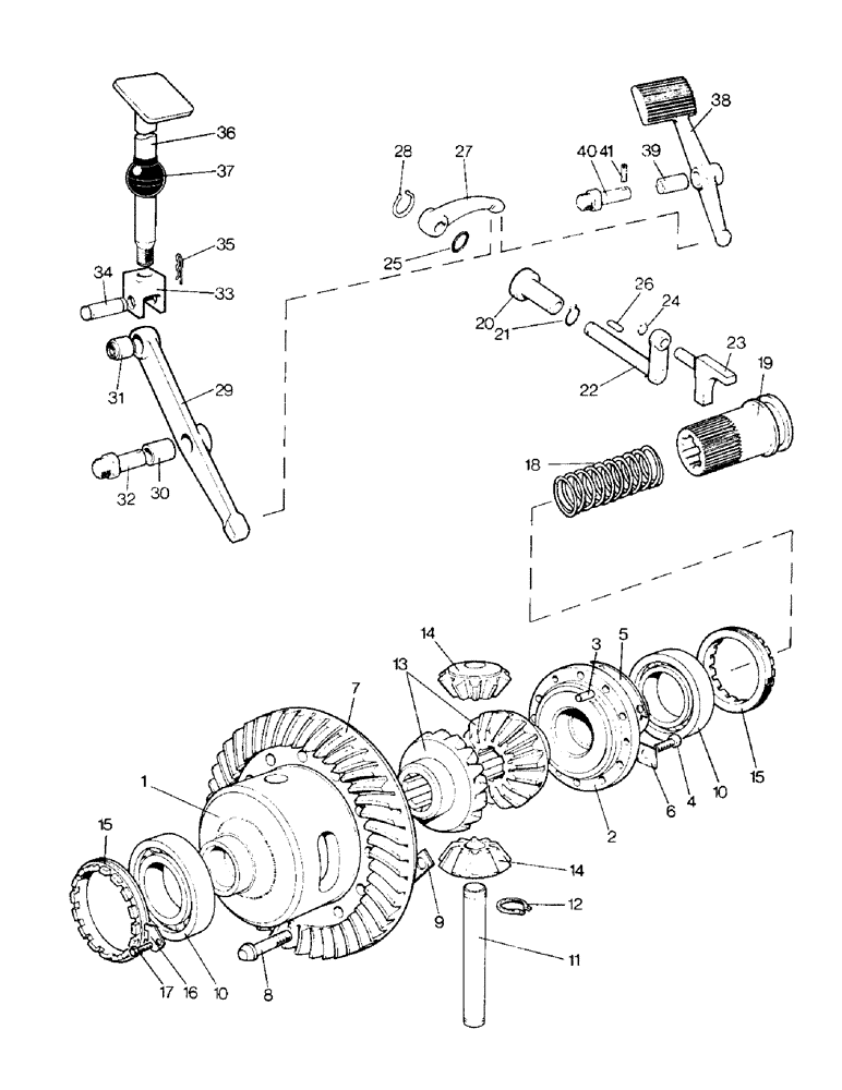 Схема запчастей Case IH 990 - (C05-1) - GEARBOX, DIFFERENTIAL AND DIFFERENTIAL LOCK Gearbox