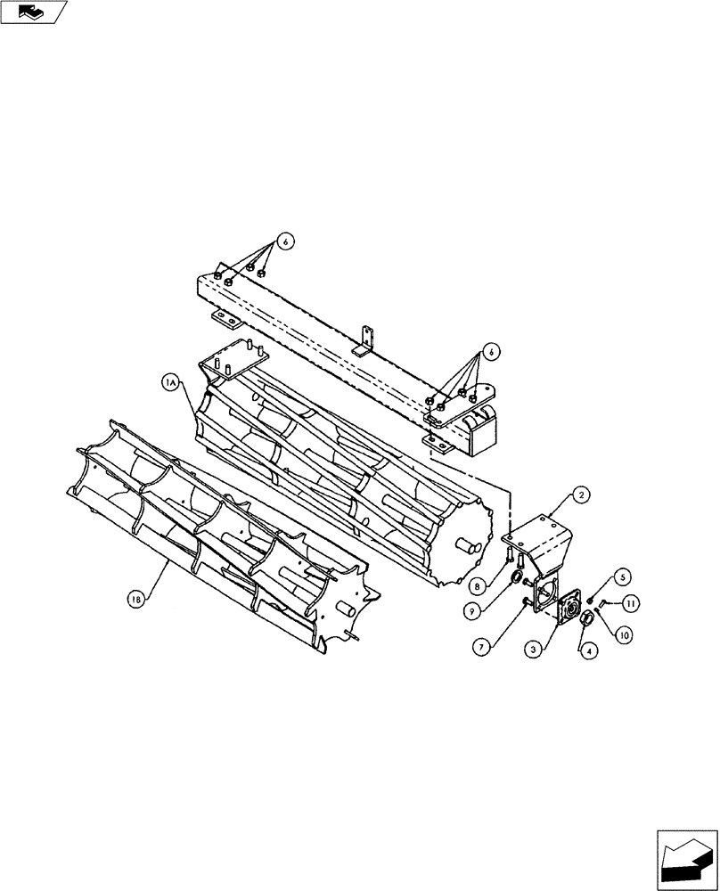 Схема запчастей Case IH P/T CRUMBLER - (35.110.01) - ROD AND REEL ASSY (35) - HYDRAULIC SYSTEMS
