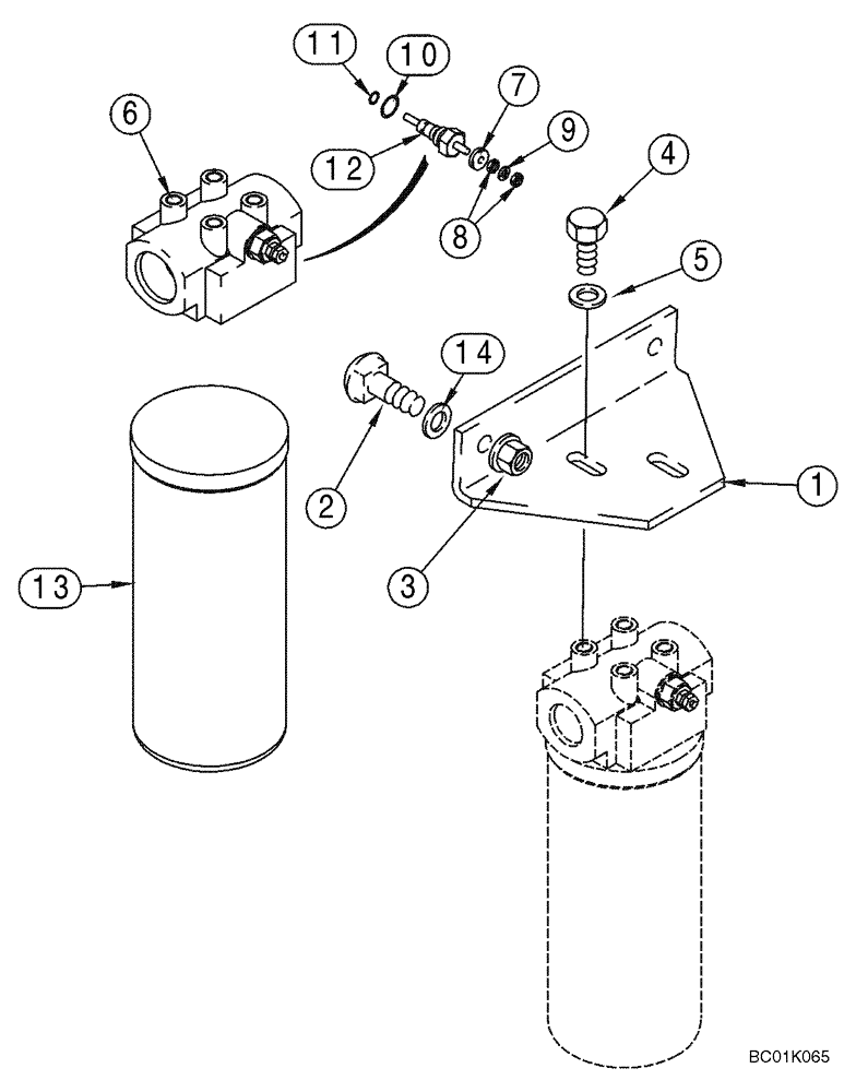 Схема запчастей Case IH 90XT - (06-05) - FILTER ASSY - MOUNTING (06) - POWER TRAIN