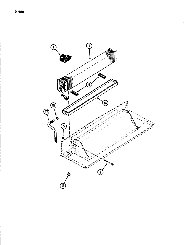 Схема запчастей Case IH 4894 - (9-420) - CAB AIR CONDITIONING EVAPORATOR (09) - CHASSIS/ATTACHMENTS
