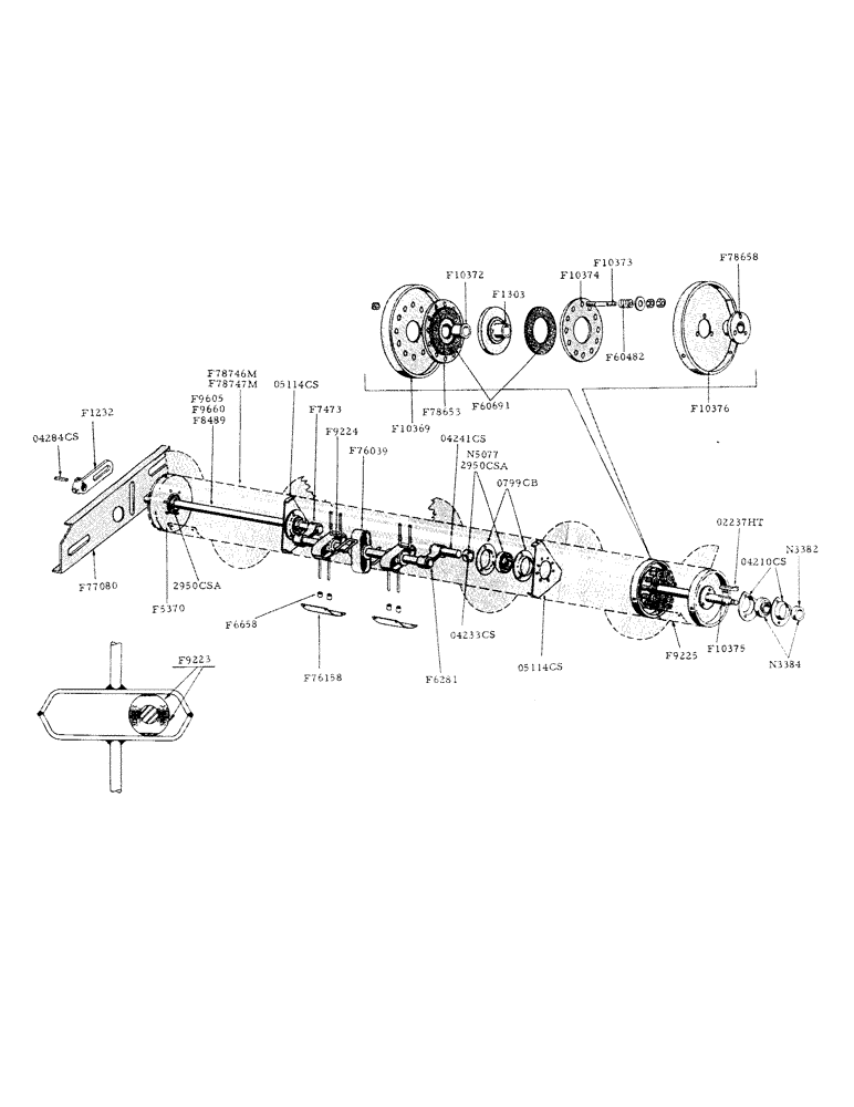 Схема запчастей Case IH 800 - (030) - HEAVY DUTY TYPE HEADER AUGER (58) - ATTACHMENTS/HEADERS