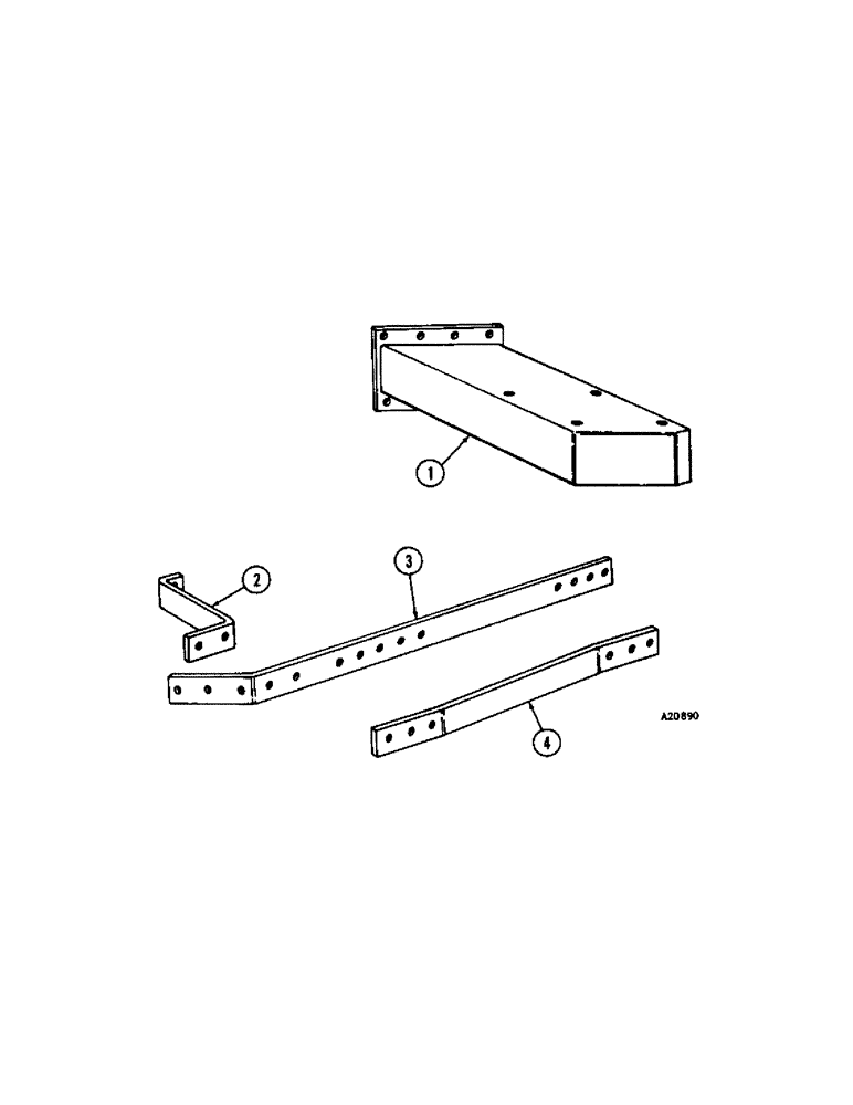 Схема запчастей Case IH JTA-SERIES - (20[1]) - FRAME EXTENSION AND BEAMS, TO CONVERT 4 BTM. TO 5 BTM. AND 5 BTM. TO 6 BTM., 16 INCHES 