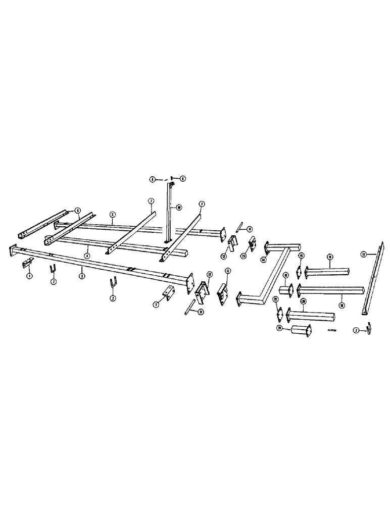 Схема запчастей Case IH FC-SERIES - (20) - MAIN FRAME AND WINGED HINGE EXTENSION, 18 