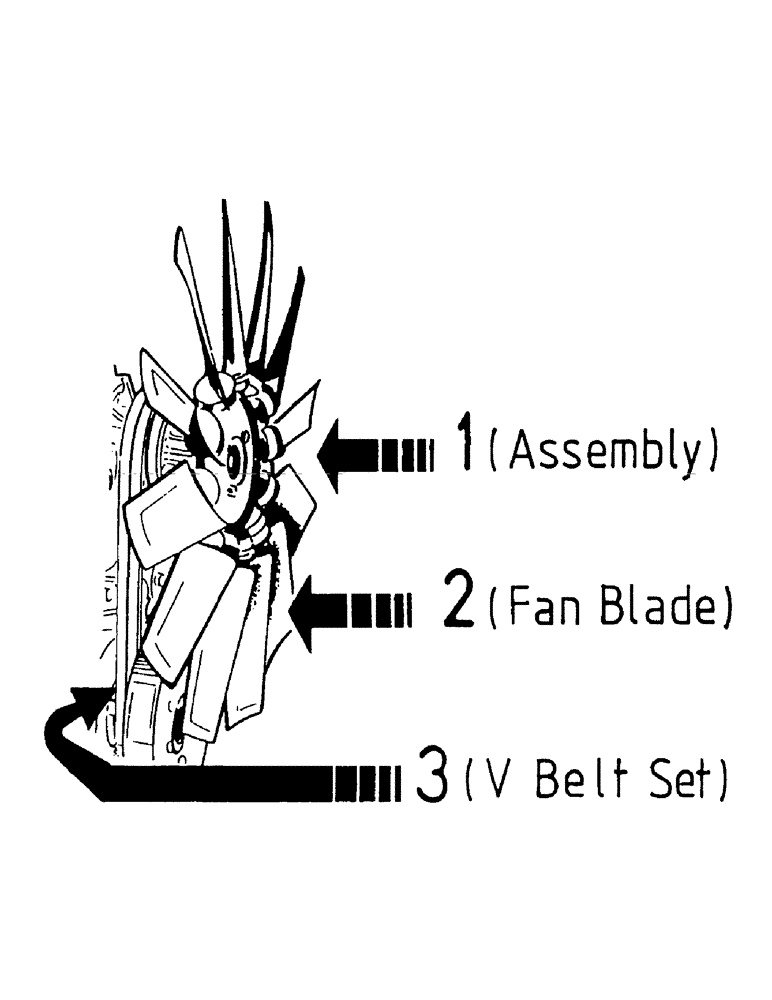 Схема запчастей Case IH 7000 - (C02-01) - COOLING FAN AND DRIVE BELT, 108/125 Engine & Engine Attachments