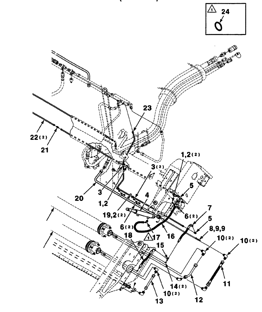 Схема запчастей Case IH 325 - (8-20) - HYDRAULIC ASSEMBLY - LEFT (15 FOOT) (35) - HYDRAULIC SYSTEMS