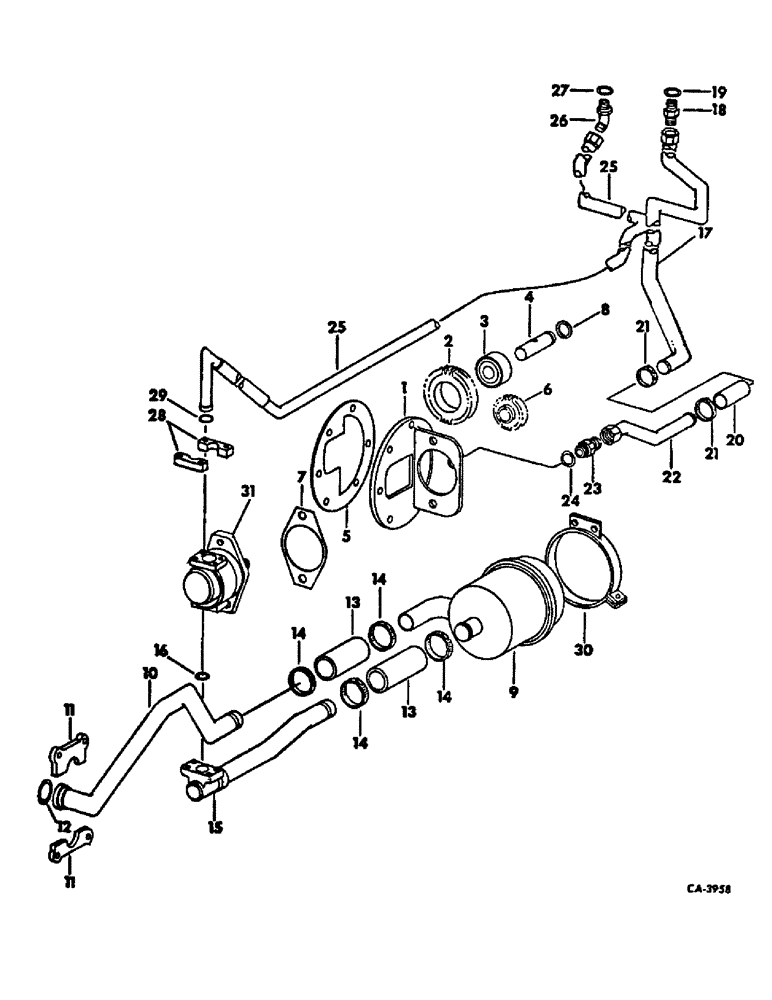 Схема запчастей Case IH 574 - (10-15) - HYDRAULICS, POWER SUPPLY, TRACTOR WITH SIDE MOUNTED PUMP OR WITH BACKHOE (07) - HYDRAULICS