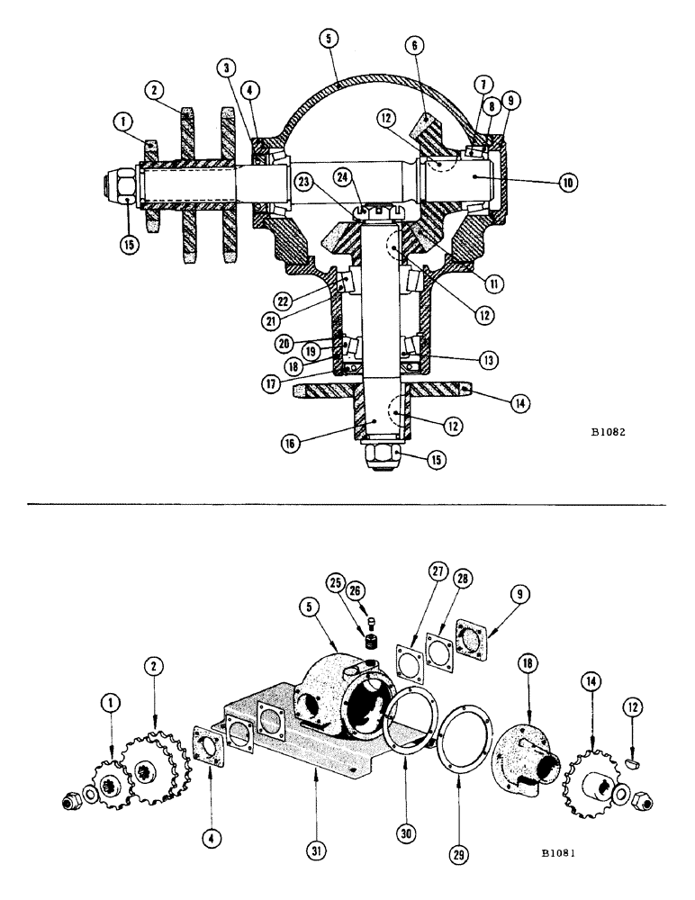 Схема запчастей Case IH F345 - (30) - MAIN GEAR BOX (58) - ATTACHMENTS/HEADERS