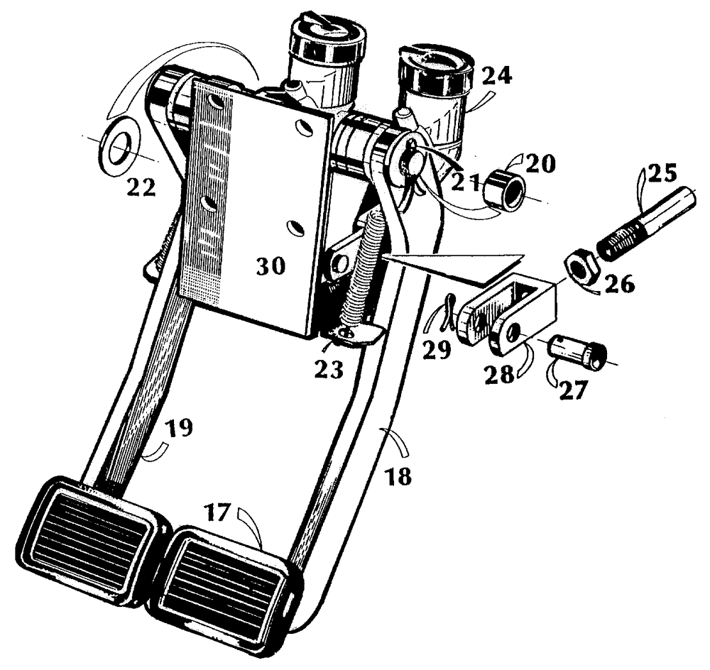 Схема запчастей Case IH 7700 - (A04[12]) - BRAKE PEDALS Mainframe & Functioning Components