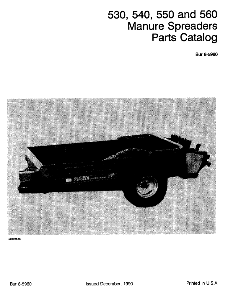 Схема запчастей Case IH 560 - (1-001) - MANURE SPREADERS PARTS CATALOG (00) - PICTORIAL INDEX