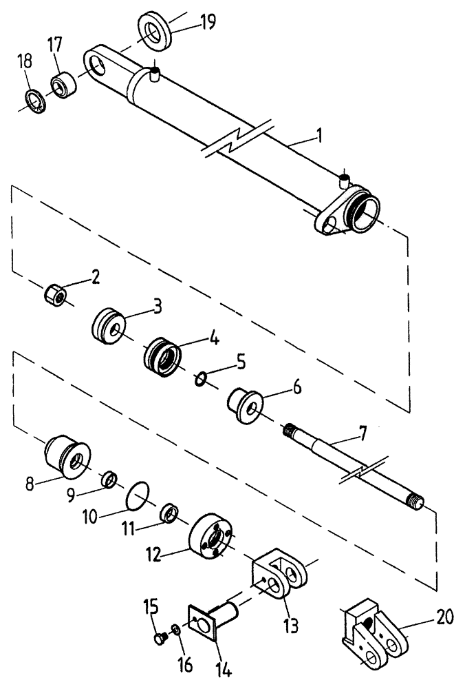 Схема запчастей Case IH 7700 - (B01[50A]) - HYDRAULIC CYLINDER {ELEVATOR LIFT} Hydraulic Components & Circuits