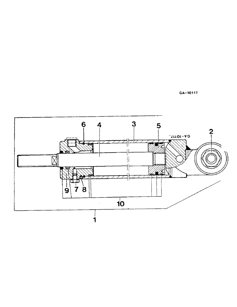 Схема запчастей Case IH 844S - (10-25) - STEERING CYLINDER, FOR TRACTORS W/2-WHEEL DRIVE AND FRONT AXLE 3232212R91 (07) - HYDRAULICS