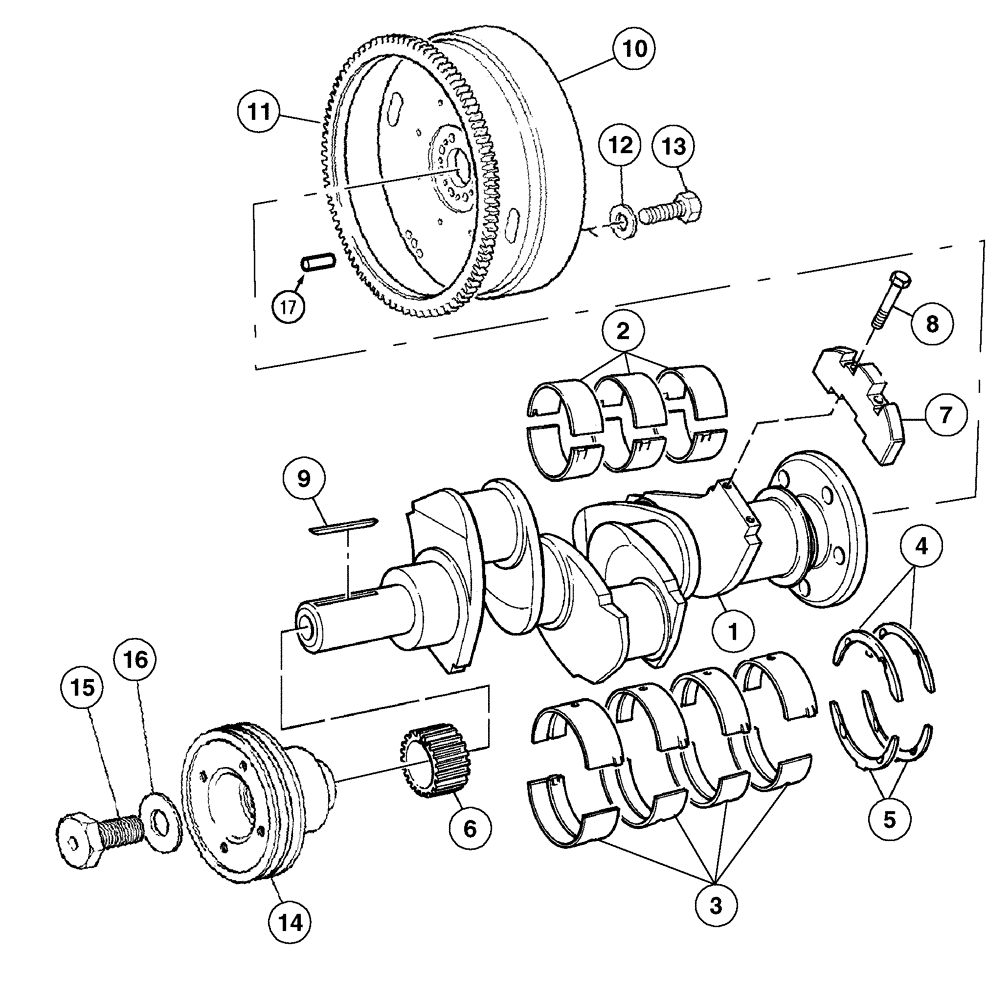 Схема запчастей Case IH CX60 - (02-33) - CRANKSHAFT (02) - ENGINE