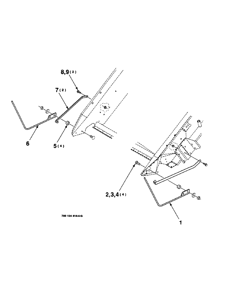 Схема запчастей Case IH 8830 - (9-098) - DIVIDER RODS ASSEMBLY (58) - ATTACHMENTS/HEADERS