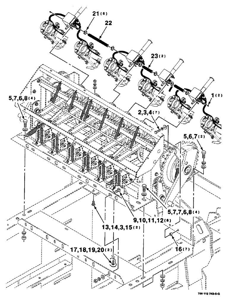 Схема запчастей Case IH 8590 - (06-36) - KNOTTER LUBE ASSEMBLY (14) - BALE CHAMBER