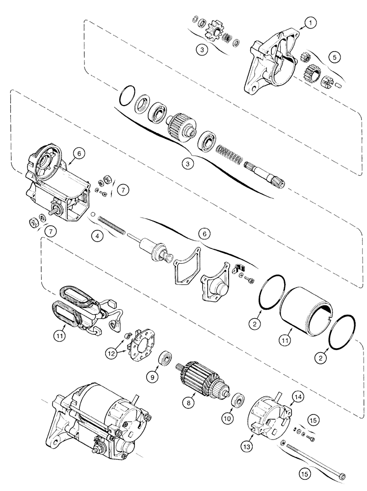 Схема запчастей Case IH 1835C - (4-08) - STARTER, GASOLINE MODELS ONLY (04) - ELECTRICAL SYSTEMS