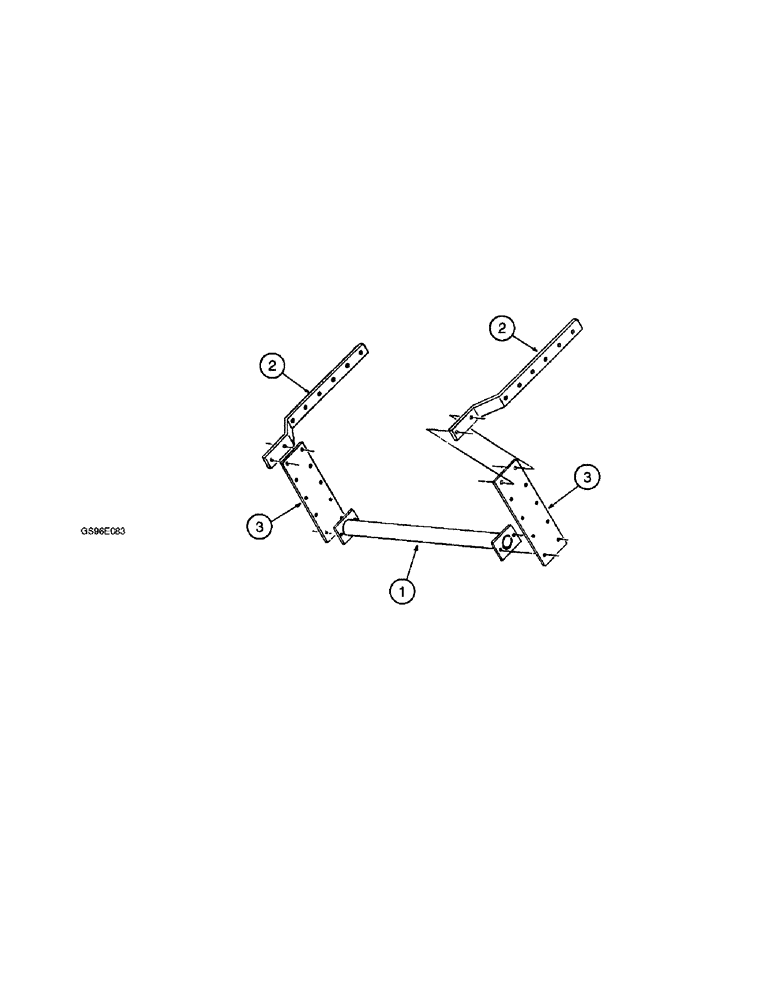 Схема запчастей Case IH INTERNATIONAL - (4-32[B]) - BREAKOVER BAR (12) - MAIN FRAME