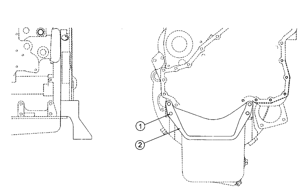 Схема запчастей Case IH FLX3510 - (02-005) - FRONT ENGINE SUPPORT (01) - ENGINE
