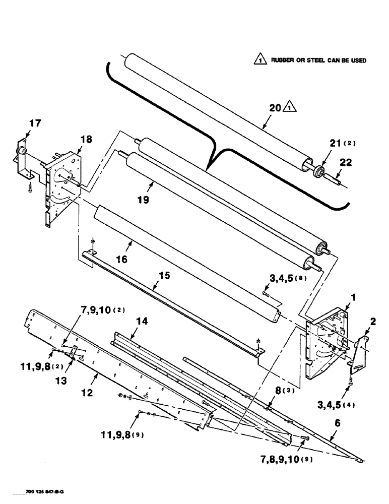 Схема запчастей Case IH 8460 - (9-68) - MESH WRAP ROLLER ASSEMBLY, SERIAL NUMBER CFH0073011 THROUGH CFH0073271 Decals & Attachments
