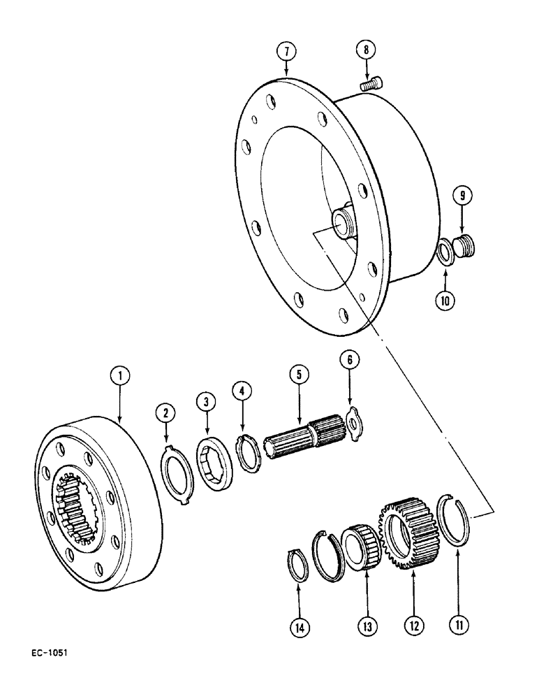 Схема запчастей Case IH 248 - (6-588) - HUB PLANETARY DRIVE - 4 WHEEL DRIVE APL 335HD, 258: 18001- (06) - POWER TRAIN