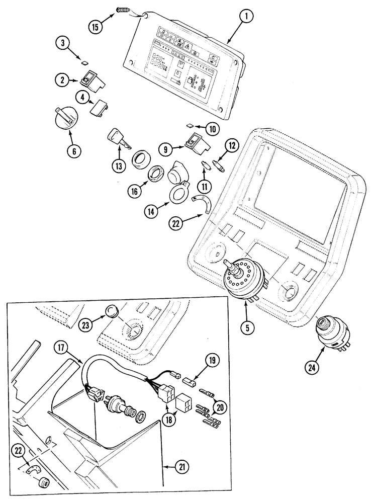 Схема запчастей Case IH 5120 - (4-32) - INSTRUMENT PANEL, INSTRUMENTS, GAUGES AND SWITCHES (04) - ELECTRICAL SYSTEMS