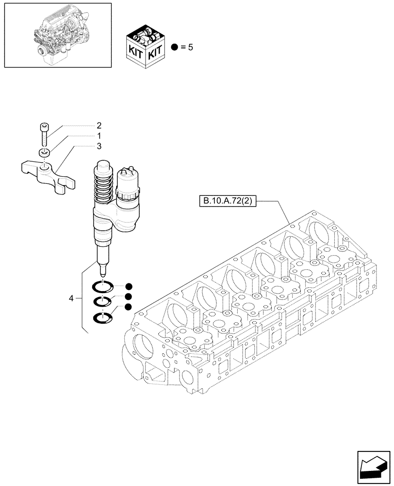 Схема запчастей Case IH AFX8010 - (B.20.A.29) - INJECTOR & RELATED PARTS (500390338) B - Power Production