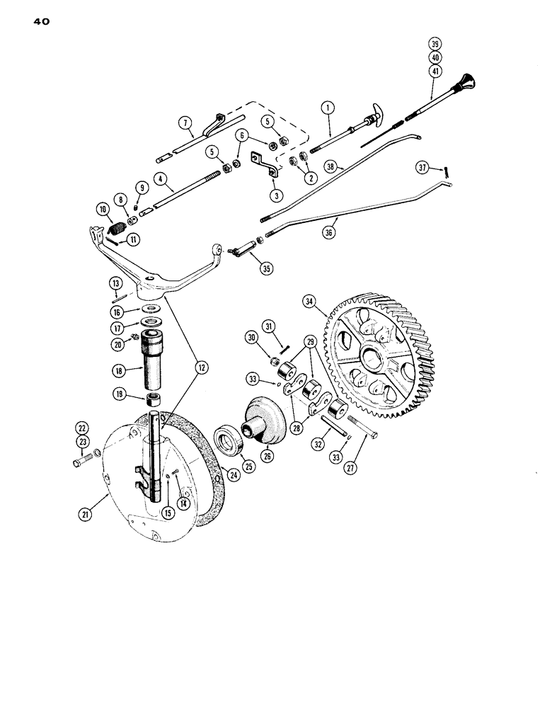 Схема запчастей Case IH A284 - (40) - GOVERNOR AND THROTTLE CONTROLS, SPARK IGNTION ENGINE 