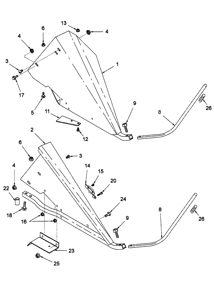Схема запчастей Case IH 1010 - (09D-06) - DIVIDERS ASN JJC0304000 (09) - CHASSIS/ATTACHMENTS
