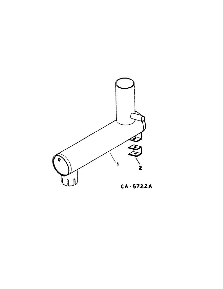 Схема запчастей Case IH 1440 - (12-08) - POWER, MUFFLER, S/N 1501 AND ABOVE FOR FACTORY INSTALLED ASPIRATOR ATTACHMENT Power